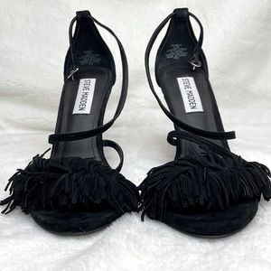 Steve Madden Black Suede Stiletto heels size 6.5